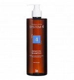 System 4 Shale Oil Shampoo Терапевтический шампунь №4 для жирной и чувствительной кожи головы 500 мл