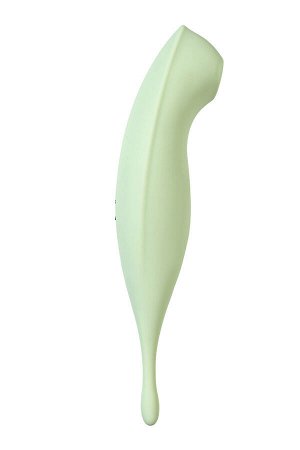 Вакуум-волновой бесконтактный стимулятор клитора Satisfyer Twirling Pro, силикон, зеленый