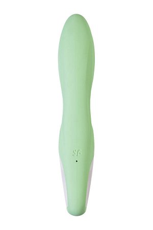 Нереалистичный вибратор Satisfyer Air Pump Bunny 5, силикон, зеленый, 15 см.