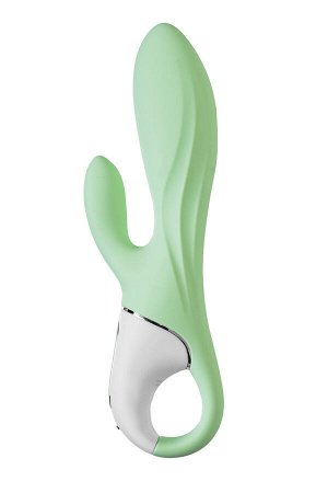 Нереалистичный вибратор Satisfyer Air Pump Bunny 5, силикон, зеленый, 15 см.