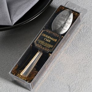 Ложка чайная с гравировкой «Любимый сын», в подарочной коробке, 3x14 см