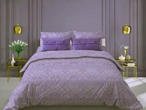 Комплект постельного белья Семейный, поплин (Дамаск, фиолетовый)
