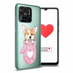 Силиконовый чехол «Корги в варежке» на Xiaomi Redmi 10C