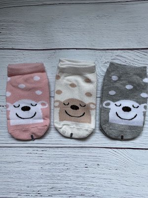 Носки детские укороченные для девочек с принтом