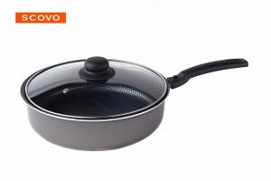 Сотейник антипригарный 24см съемная ручка стеклянная крышка Discovery ТМ Scovo