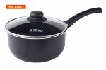 Ковш антипригарный 2 л 18см стеклянная крышка Consul ТМ Scovo