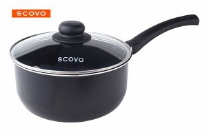 Ковш антипригарный 16см 1,3л стеклянная крышка Consul ТМ Scovo
