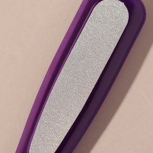Тёрка для ног, металлическая, с пилкой на ручке, 17 см, цвет МИКС