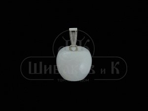 58119- 3  Кулон "Яблочко" кварц белый (размер камня 18*20*20 мм)
