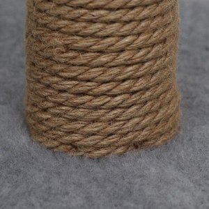 Столбик-когтеточка с лежаком, 35 х 35 х 55 см, серый