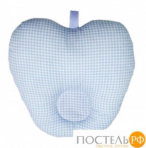 111062525-18 Анатомическая подушка для младенцем "Apple" голубой 25x25
