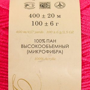 Пряжа "Детская объемная" 100% микрофибра 400м/100гр (541-Барби)