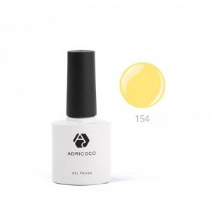 ADRICOCO Цветной гель-лак для ногтей №154, сочный лимон, 8 мл