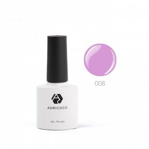 ADRICOCO Цветной гель-лак для ногтей №008, ярко-лиловый, 8 мл