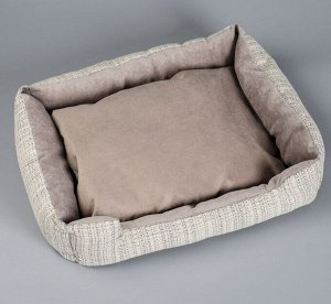 Лежанка-диван с двусторонней подушкой, 53 х 42 х 11 см, цвет синий