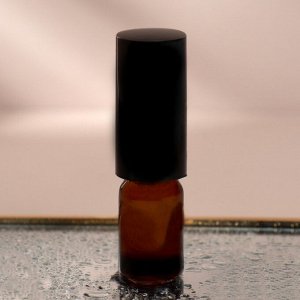 Флакон стеклянный для парфюма, с распылителем, 5 мл, цвет коричневый/чёрный