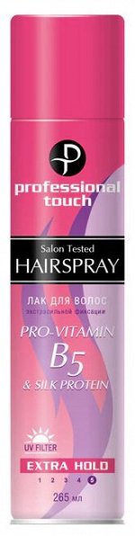 Professional Touch Лак для волос Provitamin B5 &amp; Silk Protein, экстрасильная фиксация