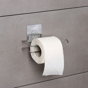 Держатель для туалетной бумаги Доляна, 14x8 см, на липучке