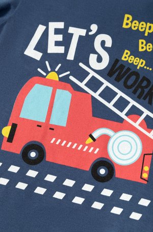 Футболки для мальчиков "Let's", цвет Темно-синий