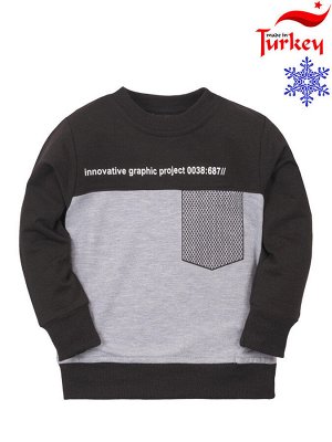Толстовки для мальчиков "Innovations black-grey", цвет Черно-серый