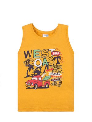 Майки для мальчиков "West coast", цвет Желтый
