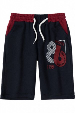 Шорты для мальчиков "Sport86 black and maroon", цвет Черно-бордовый