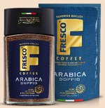 ПАКЕТ Кофе FRESCO doppio 75г.,раств. с доб. молотого