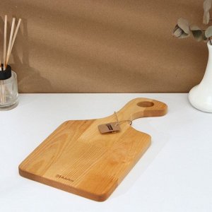 Доска разделочная деревянная Adelica, 34(+-1 см)x18x1,8 см, берёза, в подарочной коробке