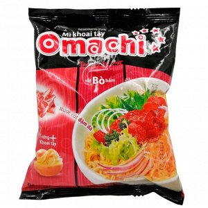 Яичная лапша быстрого приготовления Omachi со вкусом говядины 80 гр.