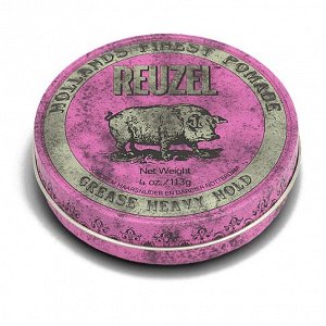 REUZEL Grease Heavy Помада для укладки волос сильной фиксации (розовая) 35 г
