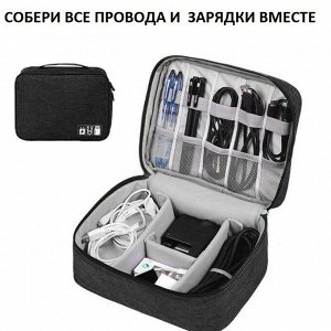Органайзер Многофункциональный органайзер - чемоданчик  для хранения зарядных устройств, проводов, гаджетов и тп и тд.
Для надежного и компактного хранения вещей просто необходимо использовать различн