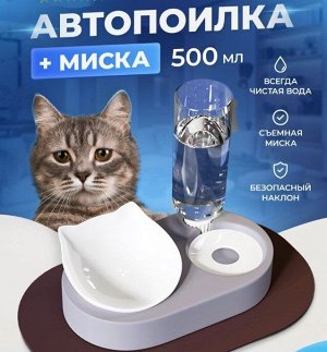 Миска с поилкой для животных