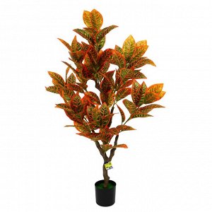 INBLOOM Растение искусственное, 120см, 108 листьев, с горшком, красное