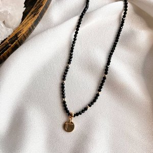Бусы с подвеской из Шпинели огранка