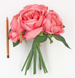 Пион букет 7 цветков 31 см цвет розовый