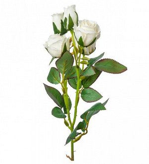 Роза букет 42 см цвет белый
