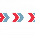 Бумажный скотч с принтом Дорожные стрелочки 15мм*8м