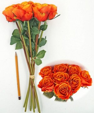 Роза букет из 8 шт 38см цвет оранж