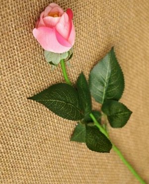Роза бутон 44 см цвет розовый