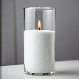 Насыпная свеча в гранулах колба цилиндр 20 см восковая, белый воск