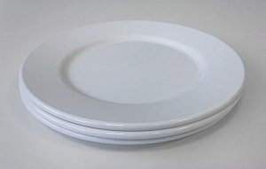Набор Тарелка 28 см, поликарбонат (ударопрочный термопластик), белый, 4 шт.