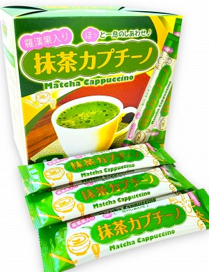 Чай растворимый Seiko Coffee зелёный матча капучино с монах-фруктом (40 шт/уп) к/к 480г,