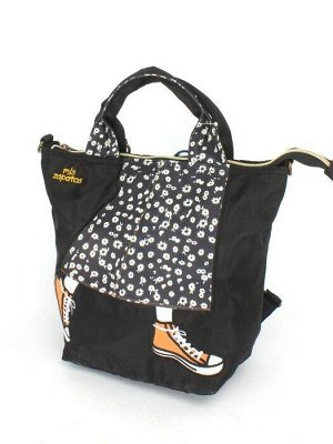 Рюкзак жен текстиль ZPT-MCS 8-3307  (сумка-change),  1отд. 1внеш,  1внут/карм,  черный 252219