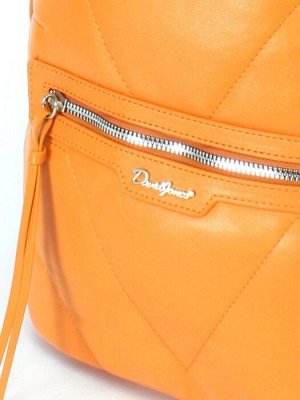 Рюкзак жен искусственная кожа DJ-6727-3-ORANGE,  1отд,  2внут+2внеш/ карм,  оранжевый 252467