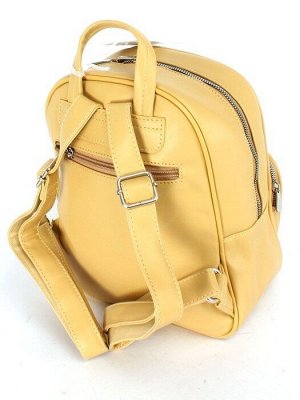 Рюкзак жен искусственная кожа DJ-6919-3-YELLOW,  1отд,  2внут+2внеш/ карм,  желтый 252329