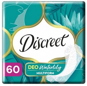 DISCREET Женские гигиенические прокладки на каждый день Deo Water Lily Multiform Trio 60шт