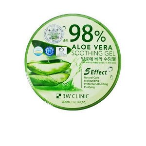 3W Крем-гель для тела "Aloe Vere Soothing Gel(purity 98%)". 300гр., 1*30шт Арт-60795