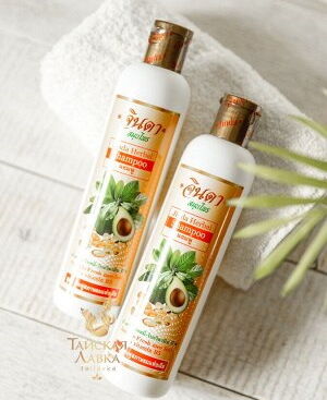 Jinda Herbs Шампунь от выпадения травяной с авокадо и витамином В5 &quot;Джинда&quot;/ Jinda Herbal Shampoo Avocado