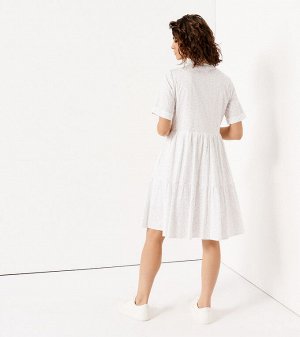 Платье мини с ярусной юбкой на пуговицах, ПА 138980w