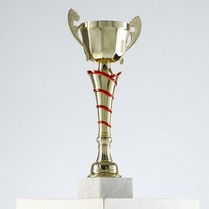 Кубок 140C, наградная фигура, золото, подставка камень, 28 x 13,5 x 6 см.